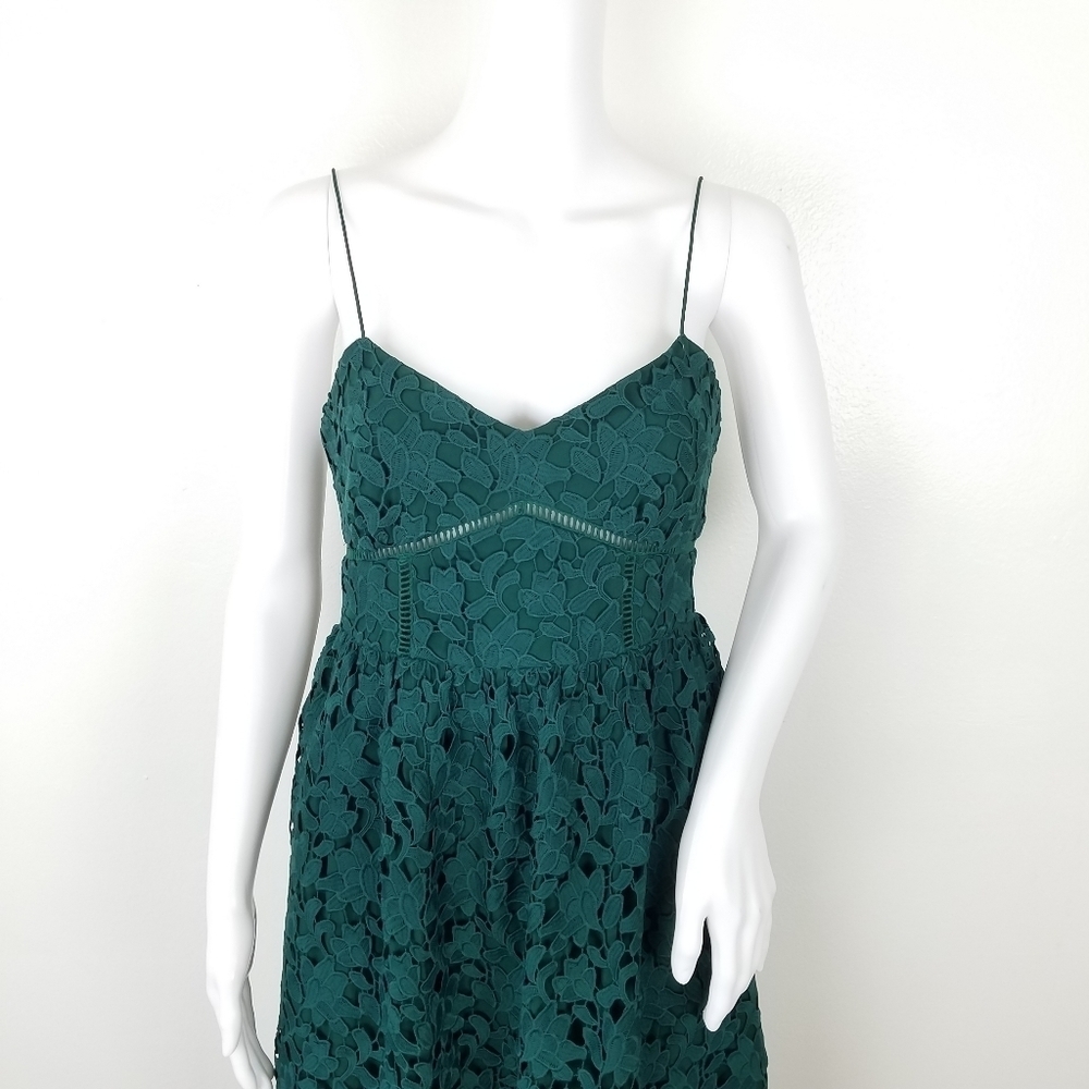 Club Monaco Green Lace Bolari Dress Size 2 - Picture 4 of 13